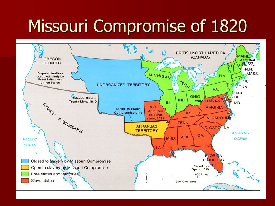 missouri compromise of 1820 cause of civil war